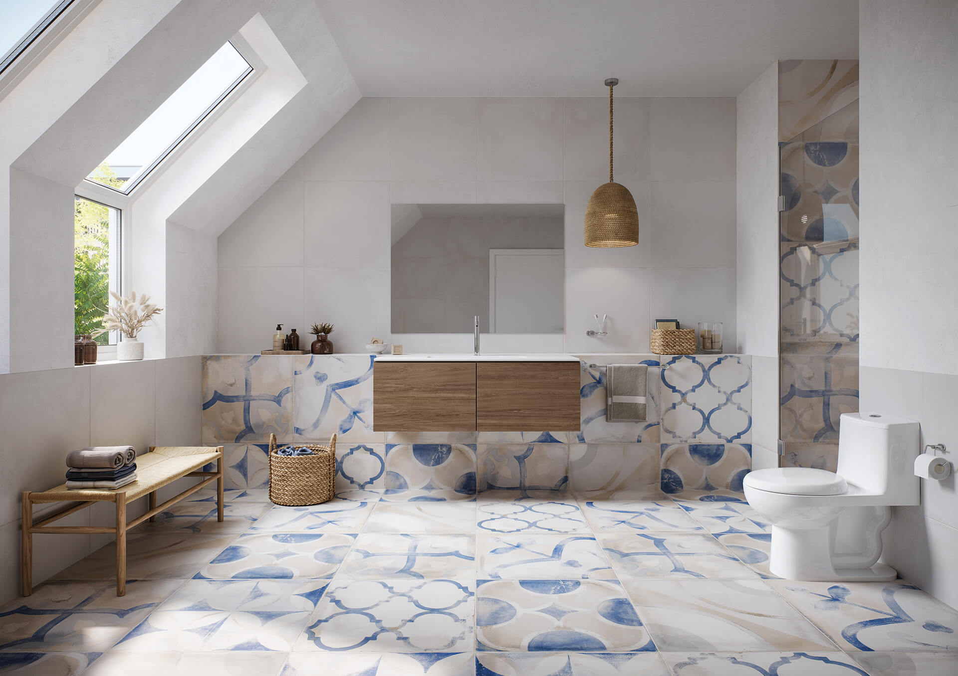 ceramica-luz-baño-materiales
